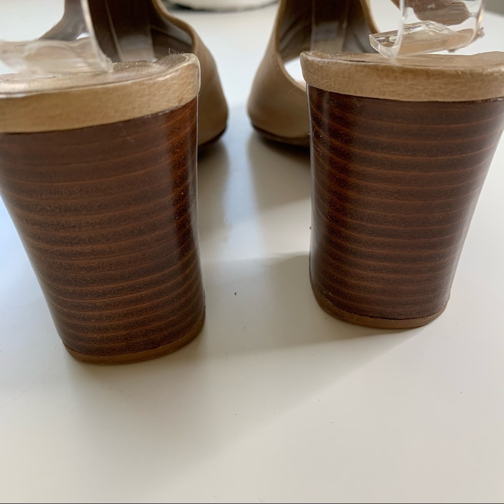 Vaneli Beige Slingback Pumps Buckle Strap 8.5M - Picture 2 of 12